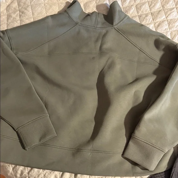 CALIA Women's Soft Scuba Mock Neck 1/4 Zip Muted Green NWT - Picture 10 of 11